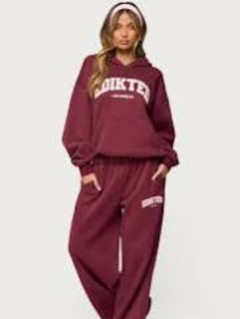 Edikted LA Hoodie and Matching Sweatpants Set - Small over sized